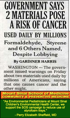 Styrene poses cancer risk, NY Times