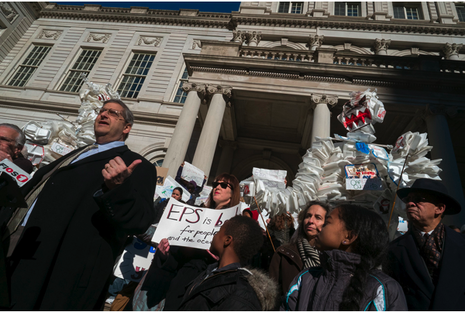 styrofoam ban rally at NY City Hall, November 2013