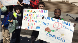 NYC Bag Bill Rally - NEST 3rd graders